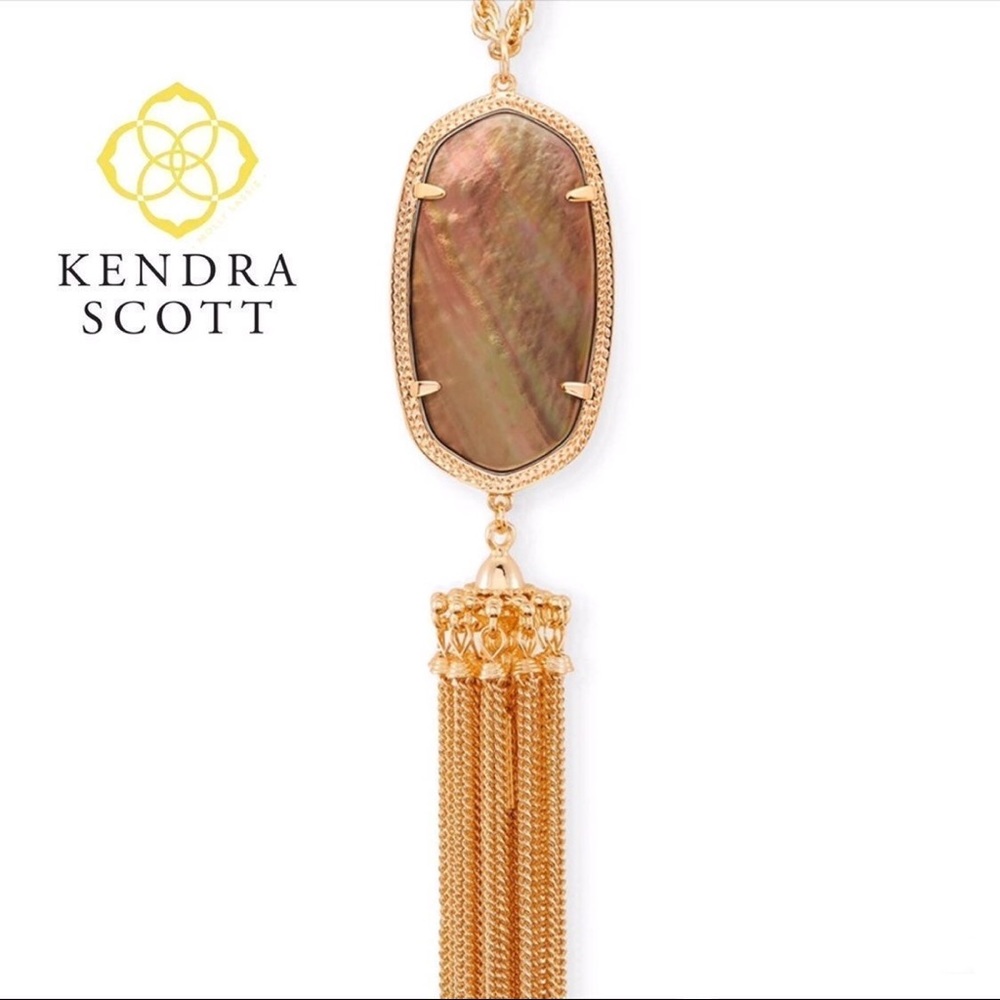 Kendra Scott Rayne Rose Gold Brown Necklace